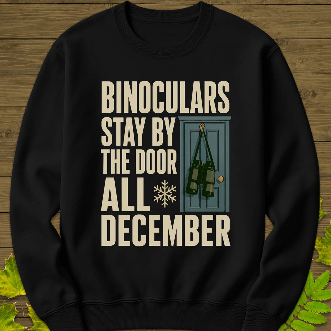 Binoculars By The Door Sweatshirt in Black
