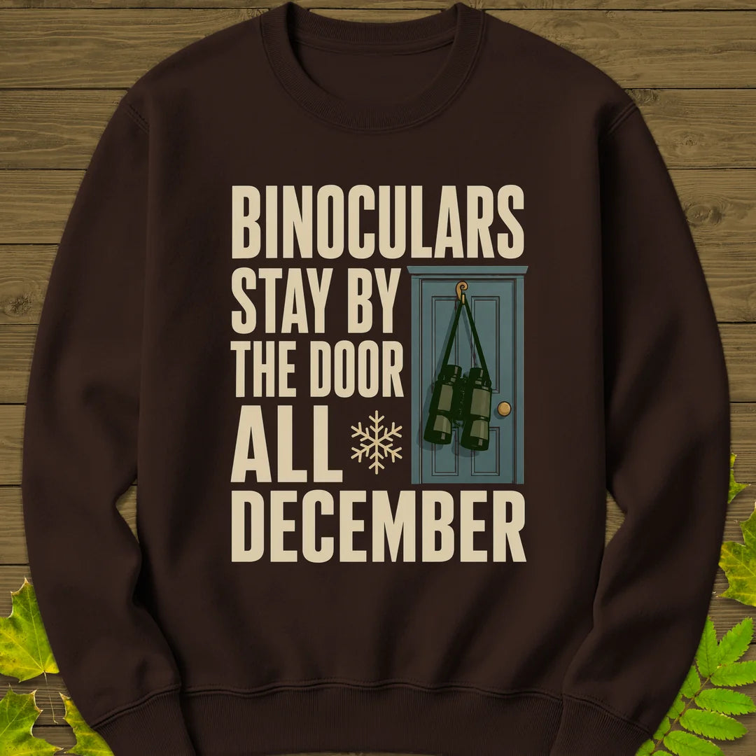 Binoculars By The Door Sweatshirt in Dark Chocolate