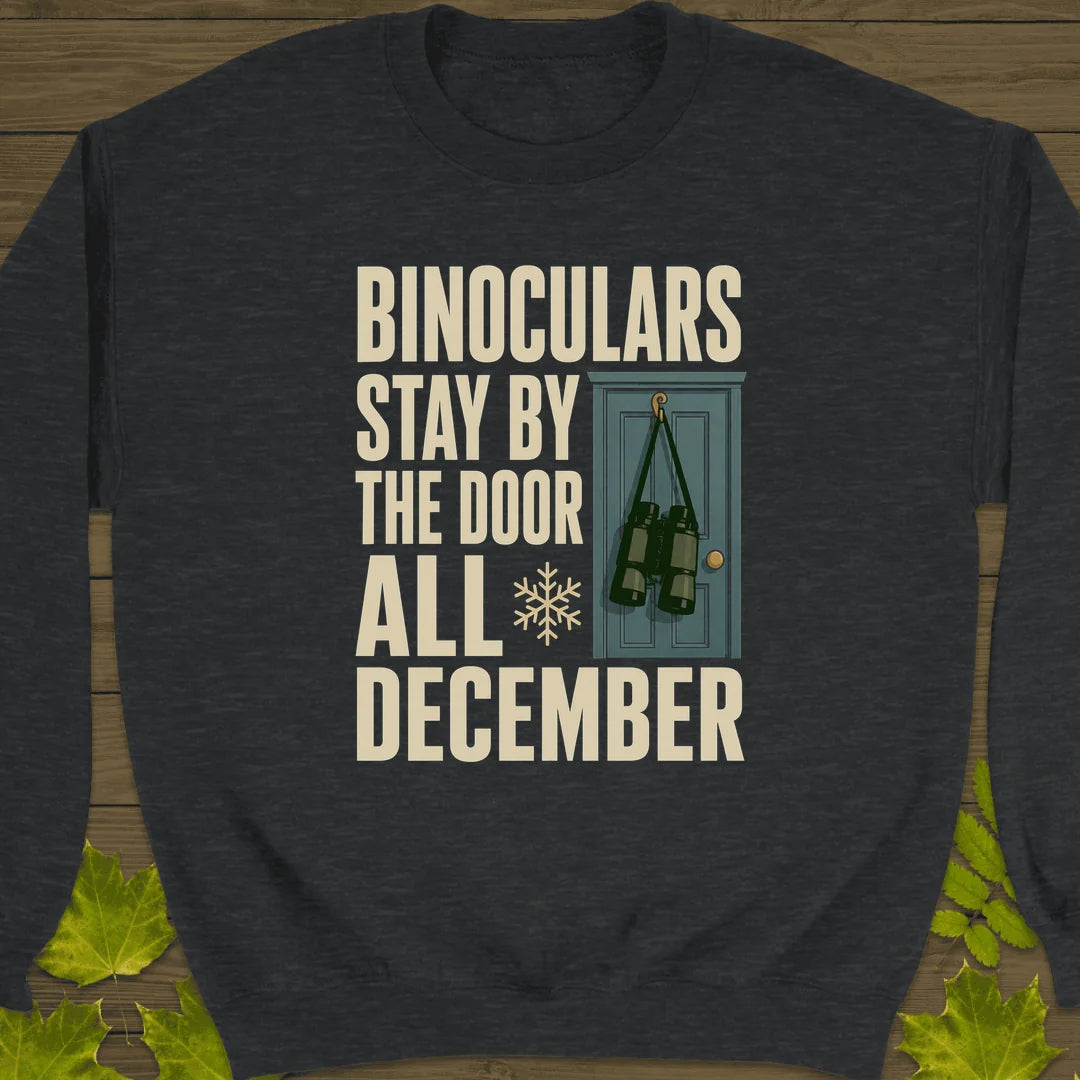 Binoculars By The Door Sweatshirt in Dark Heather