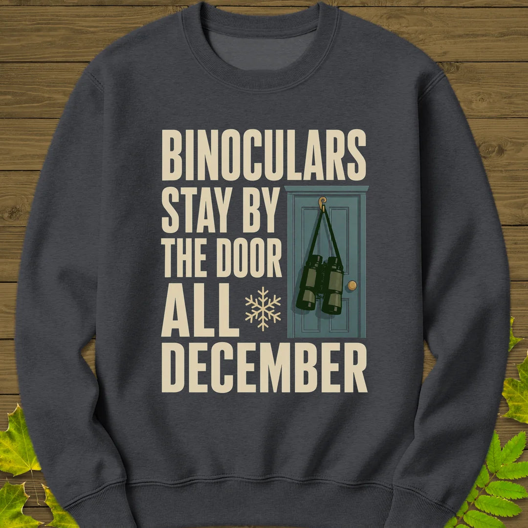 Binoculars By The Door Sweatshirt in Dark Heather