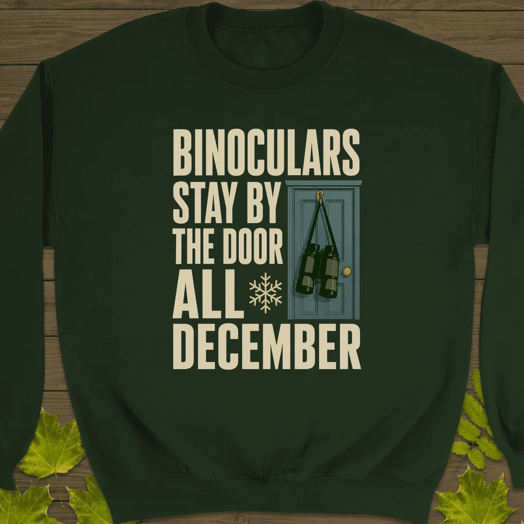 Binoculars By The Door Sweatshirt in Forest Green