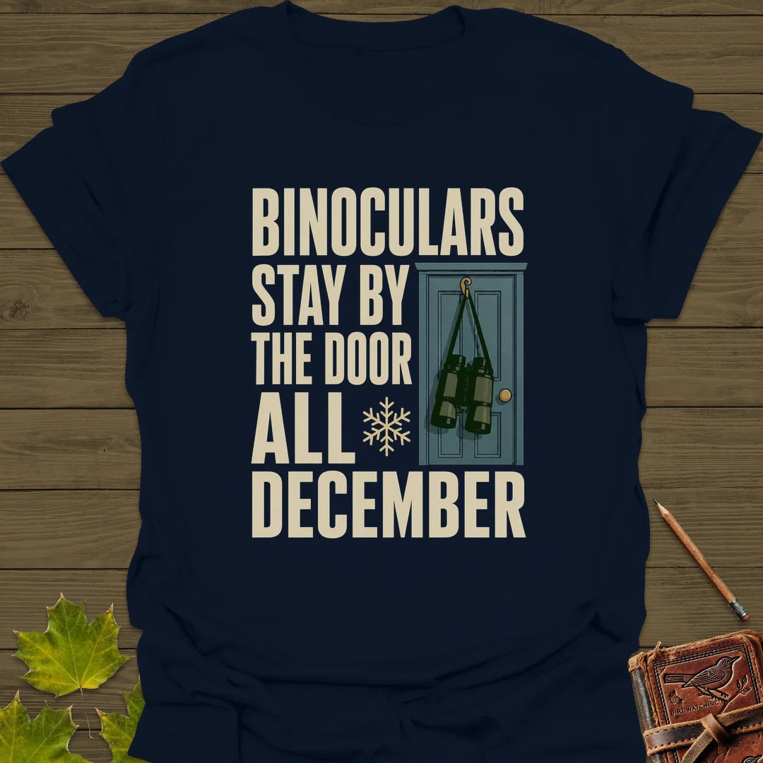Binoculars By The Door T-Shirt in Navy