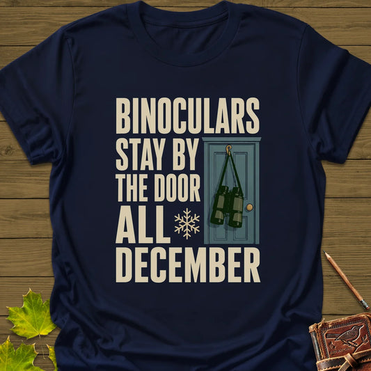 Binoculars By The Door T-Shirt in Navy