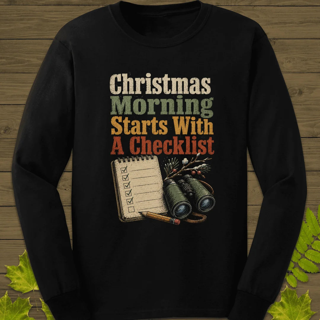 Christmas Checklist Long Sleeve in Black