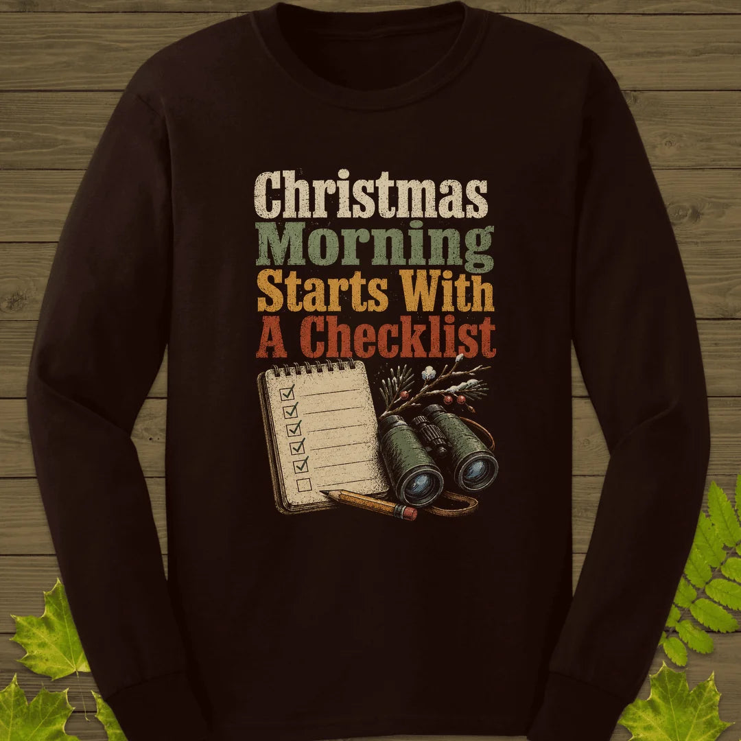 Christmas Checklist Long Sleeve in Dark Chocolate
