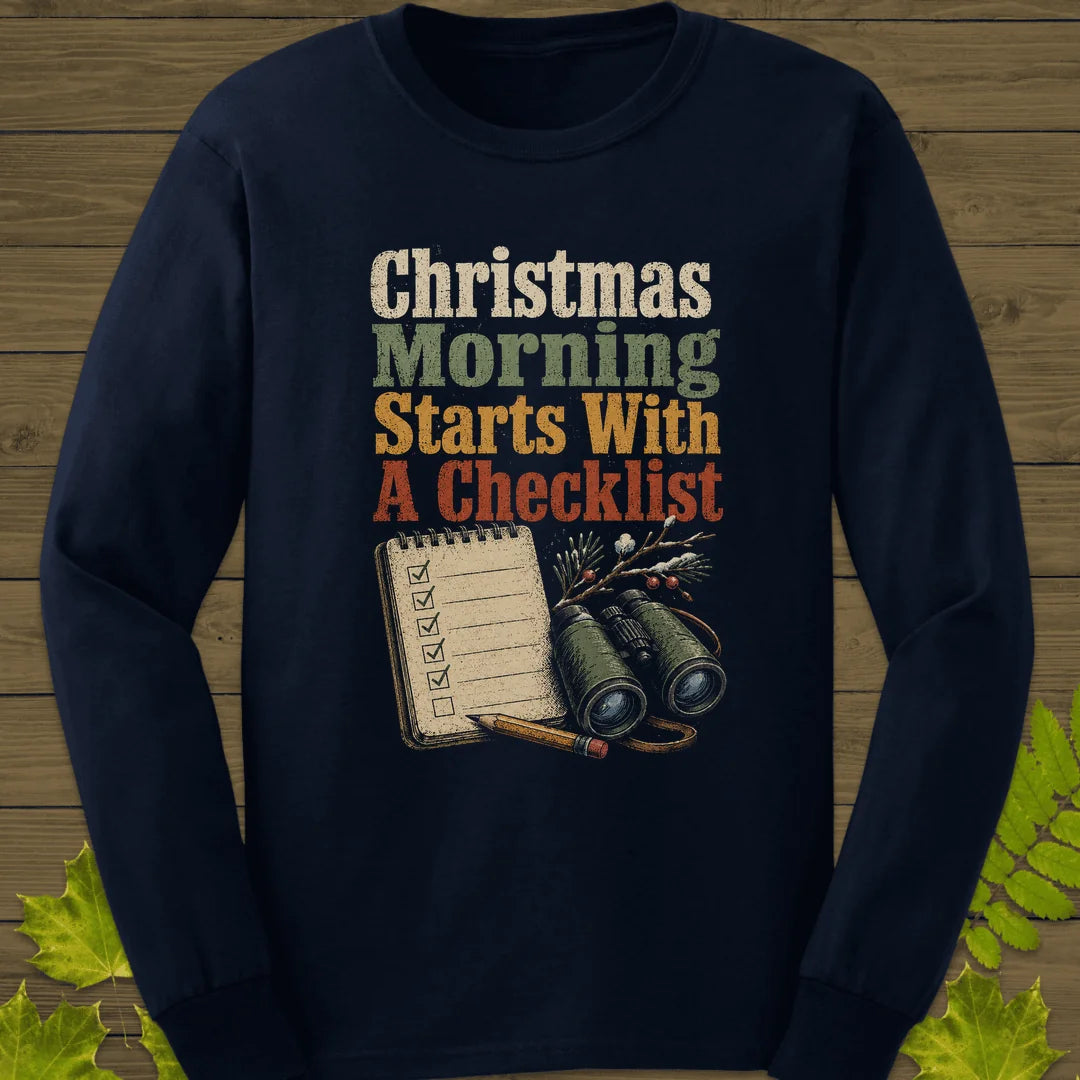 Christmas Checklist Long Sleeve in Navy