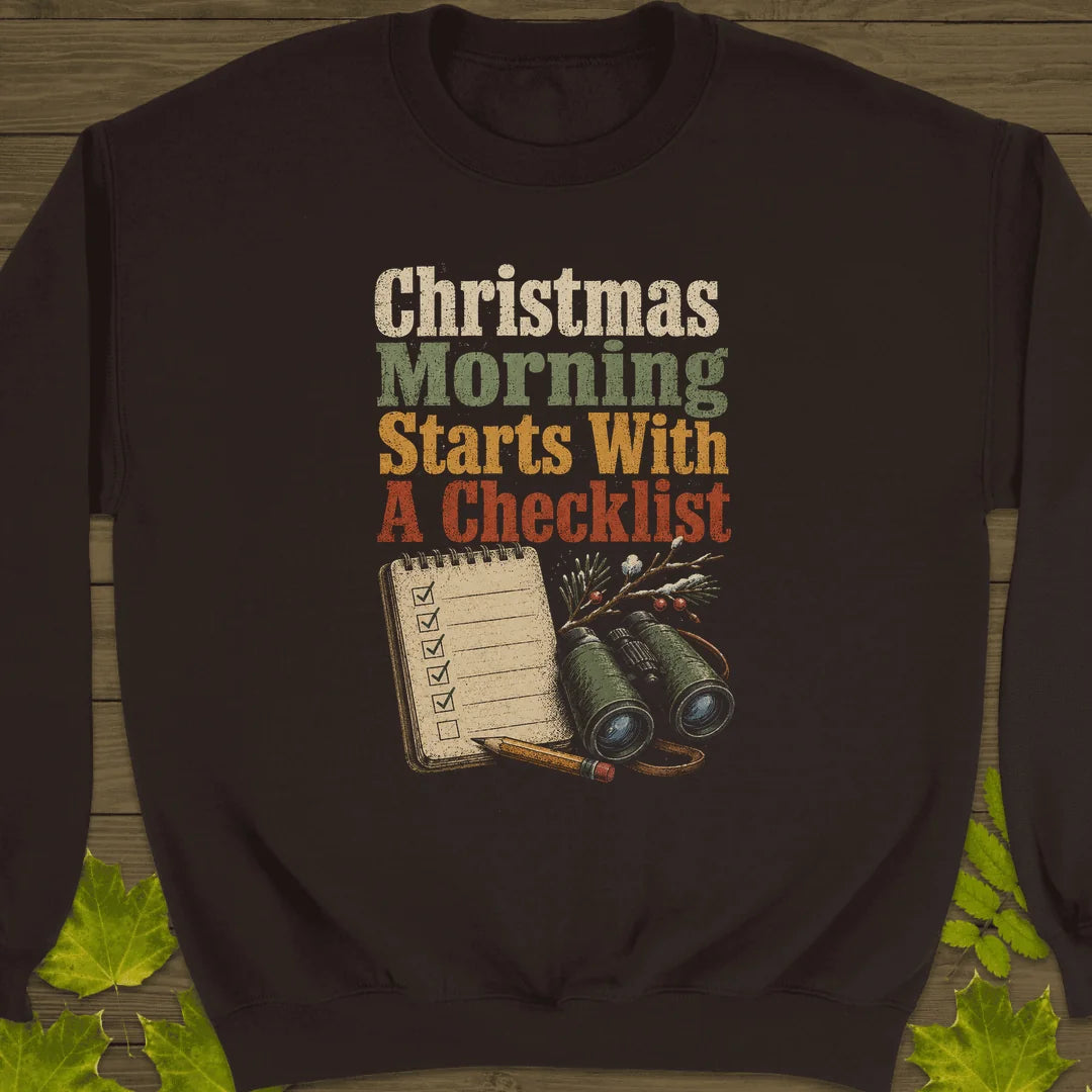 Christmas Checklist Sweatshirt in Dark Chocolate