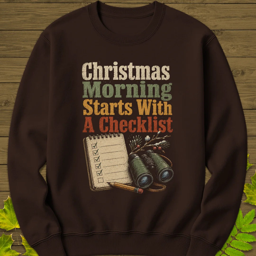 Christmas Checklist Sweatshirt in Dark Chocolate