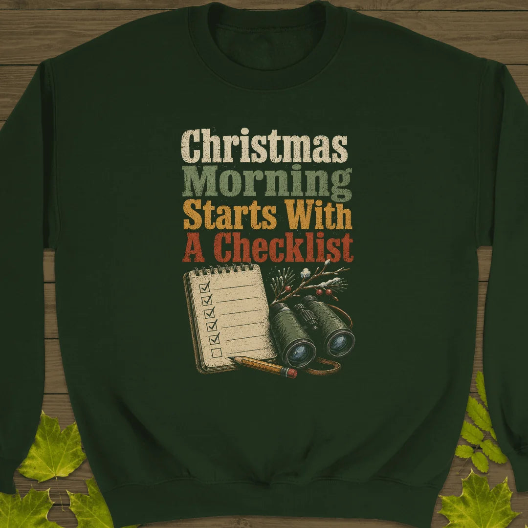 Christmas Checklist Sweatshirt in Forest Green