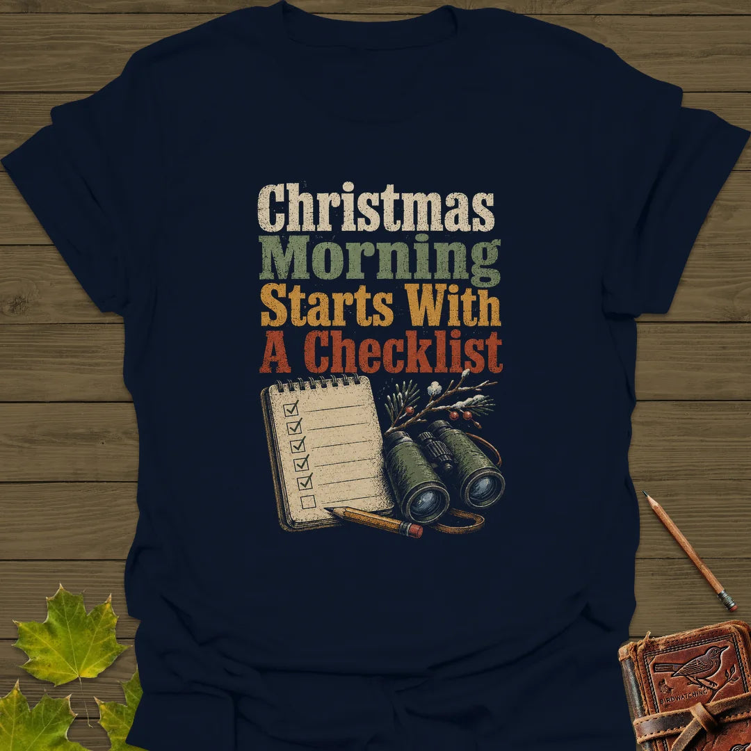 Christmas Checklist T-Shirt in Navy