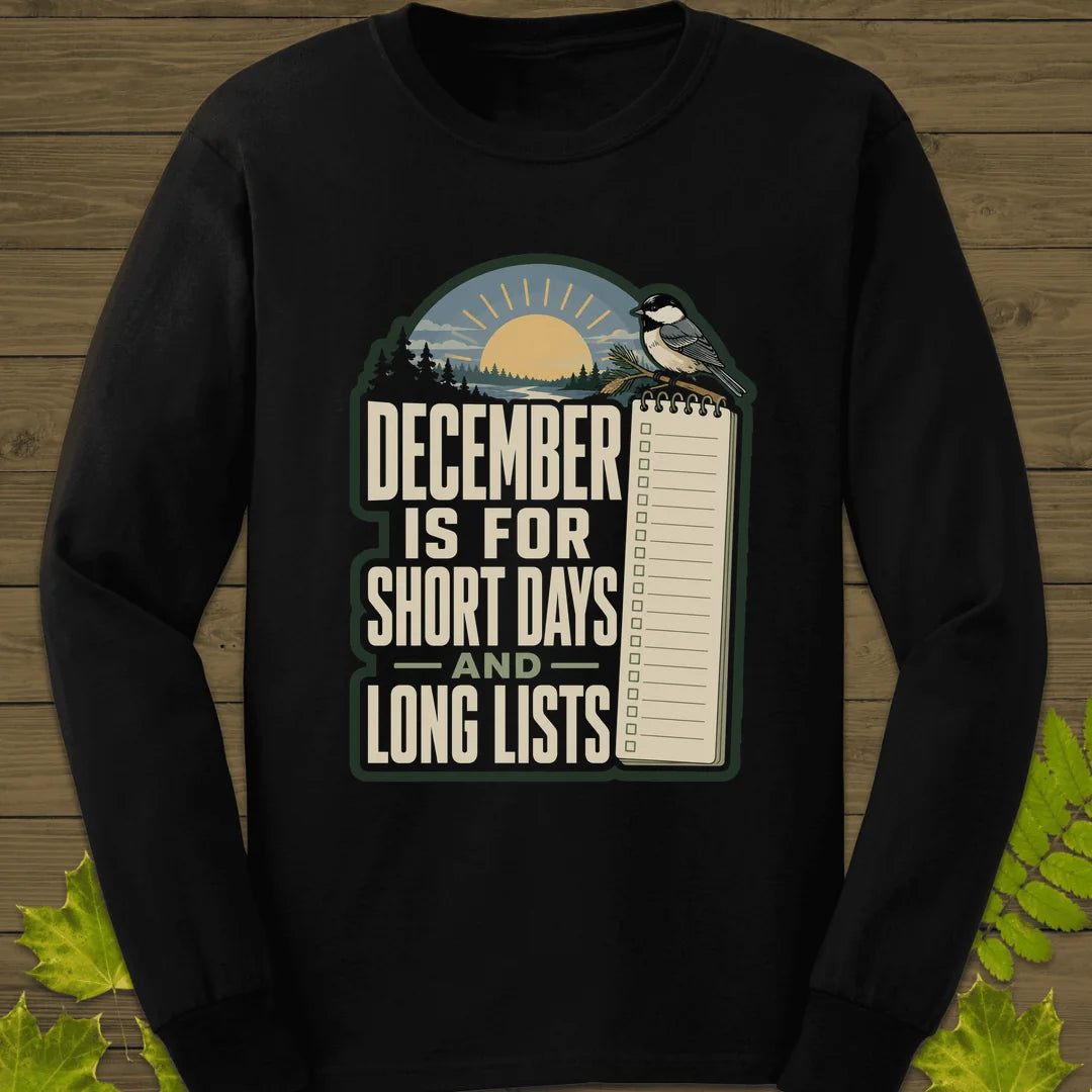 Short Days Long Lists Long Sleeve in Black