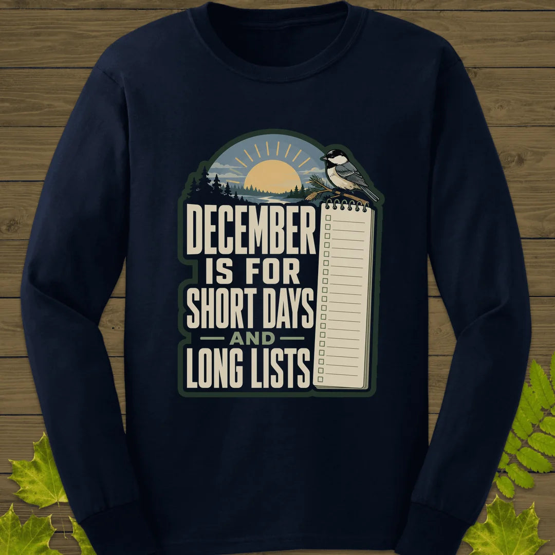 Short Days Long Lists Long Sleeve in Navy