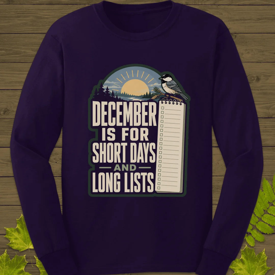 Short Days Long Lists Long Sleeve in Purple