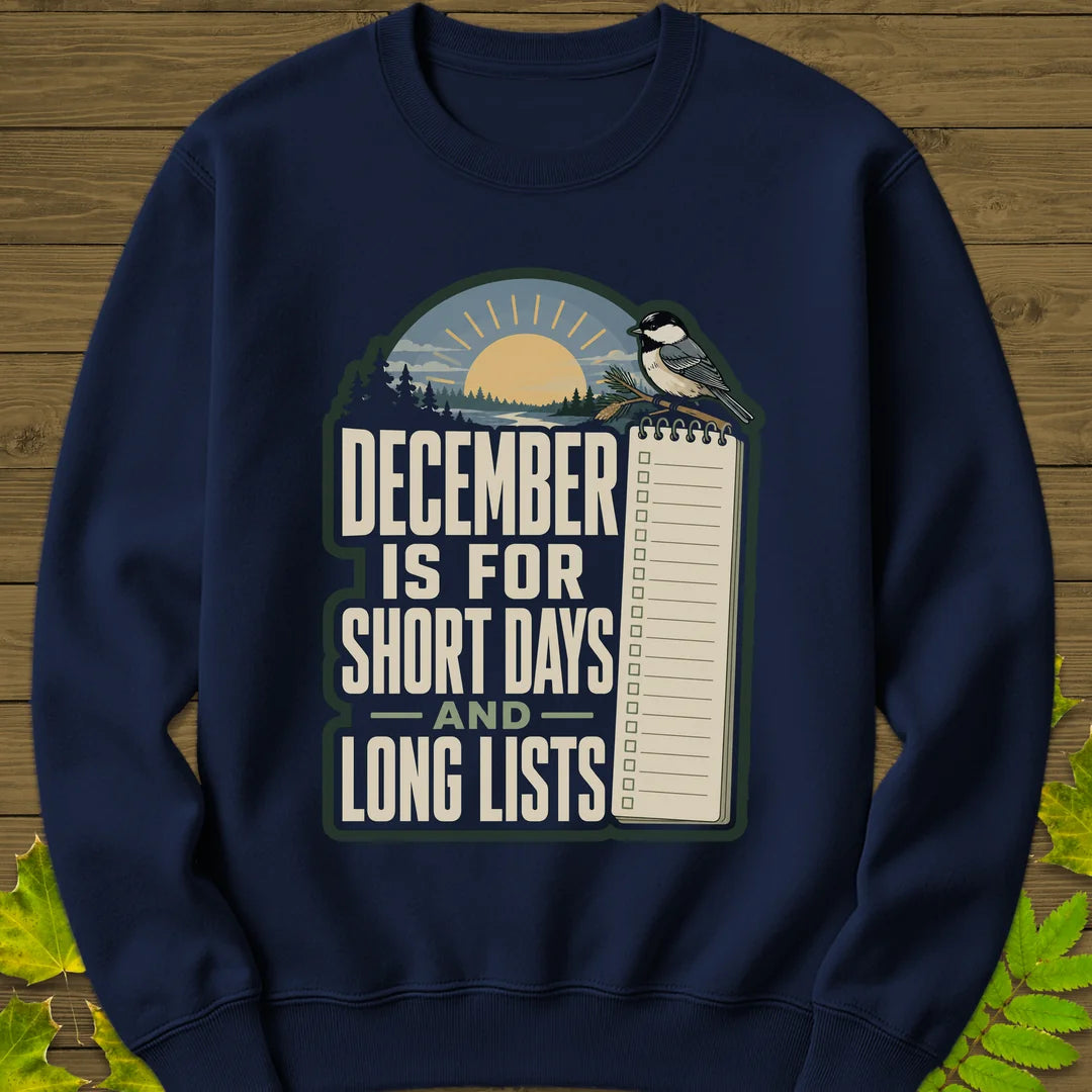 Short Days Long Lists Sweatshirt in Navy