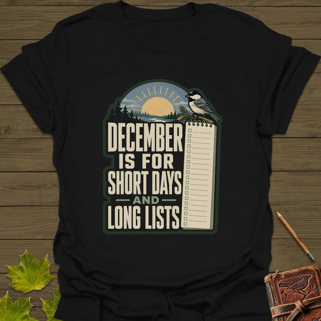 Short Days Long Lists T-Shirt in Black