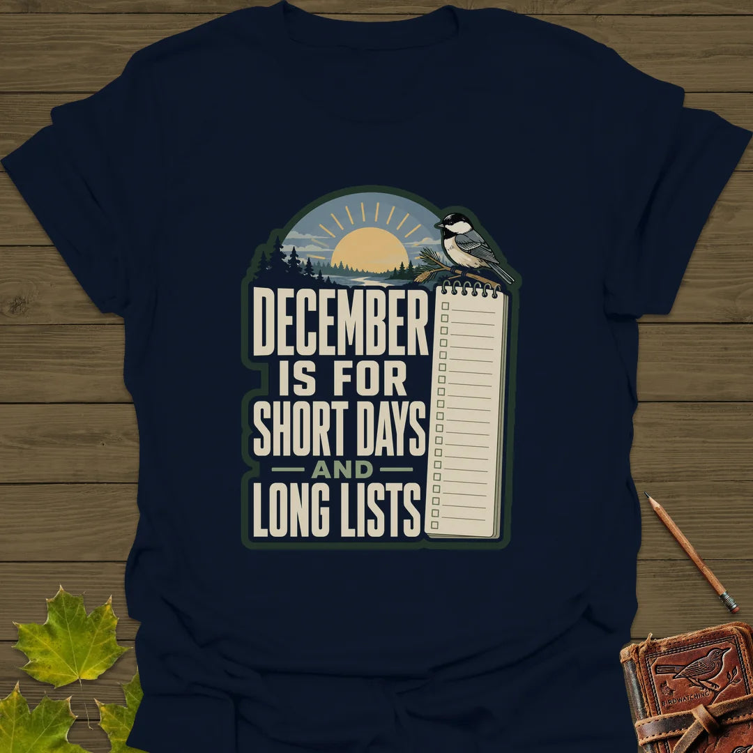 Short Days Long Lists T-Shirt in Navy