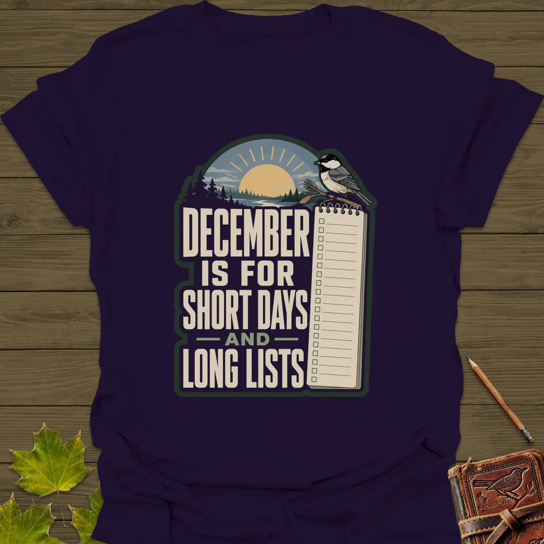 Short Days Long Lists T-Shirt in Purple