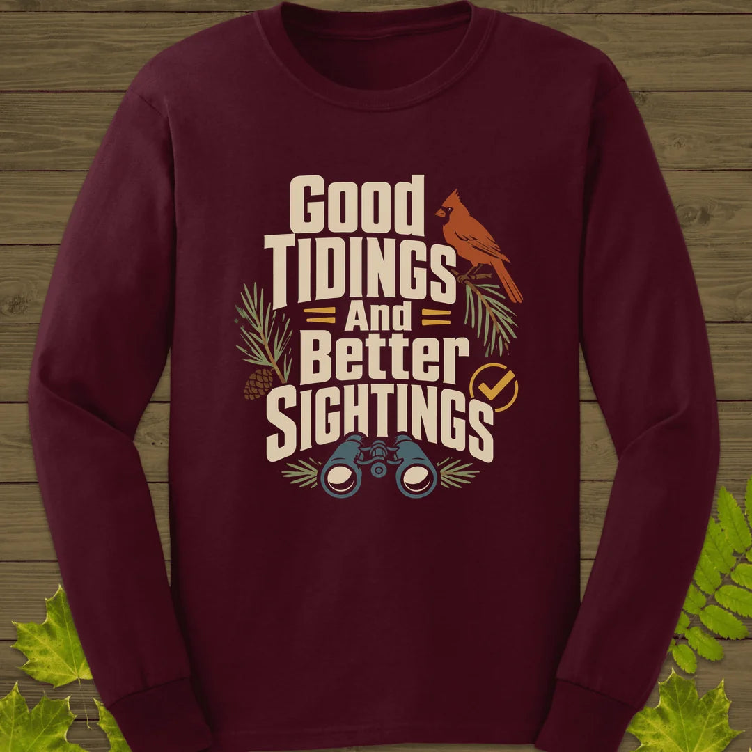 Good Tidings Sightings Long Sleeve in Maroon