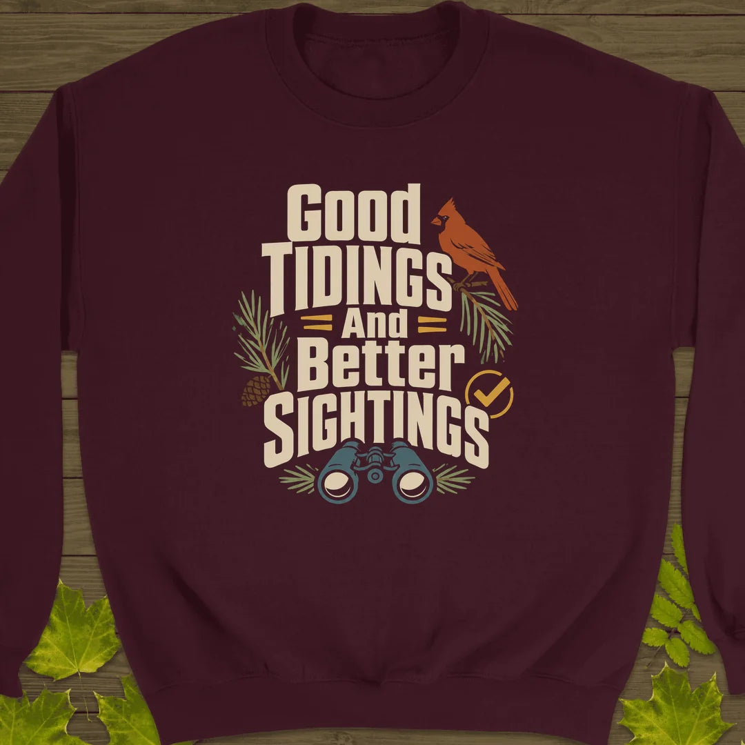 Good Tidings Sightings Sweatshirt in Maroon