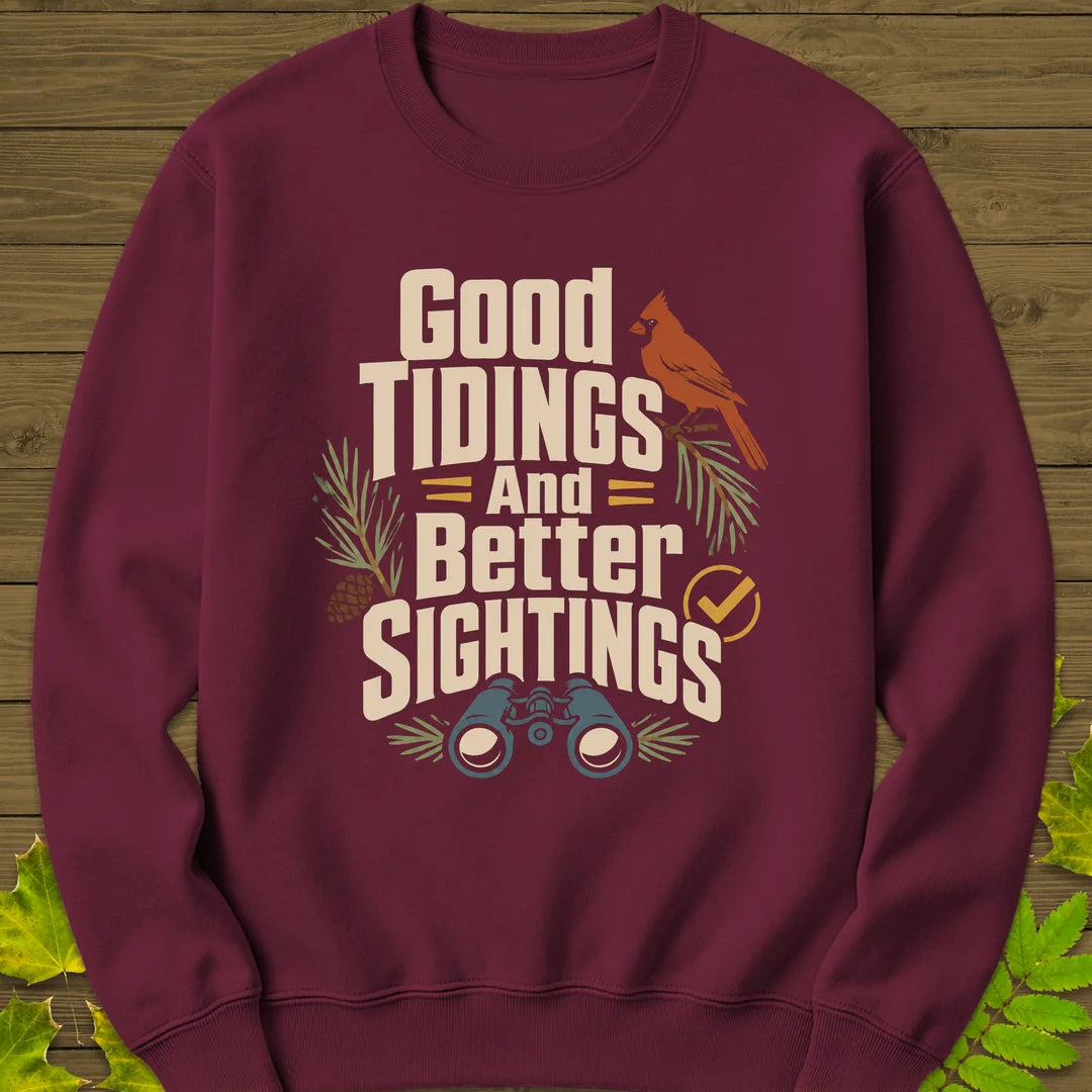 Good Tidings Sightings Sweatshirt in Maroon