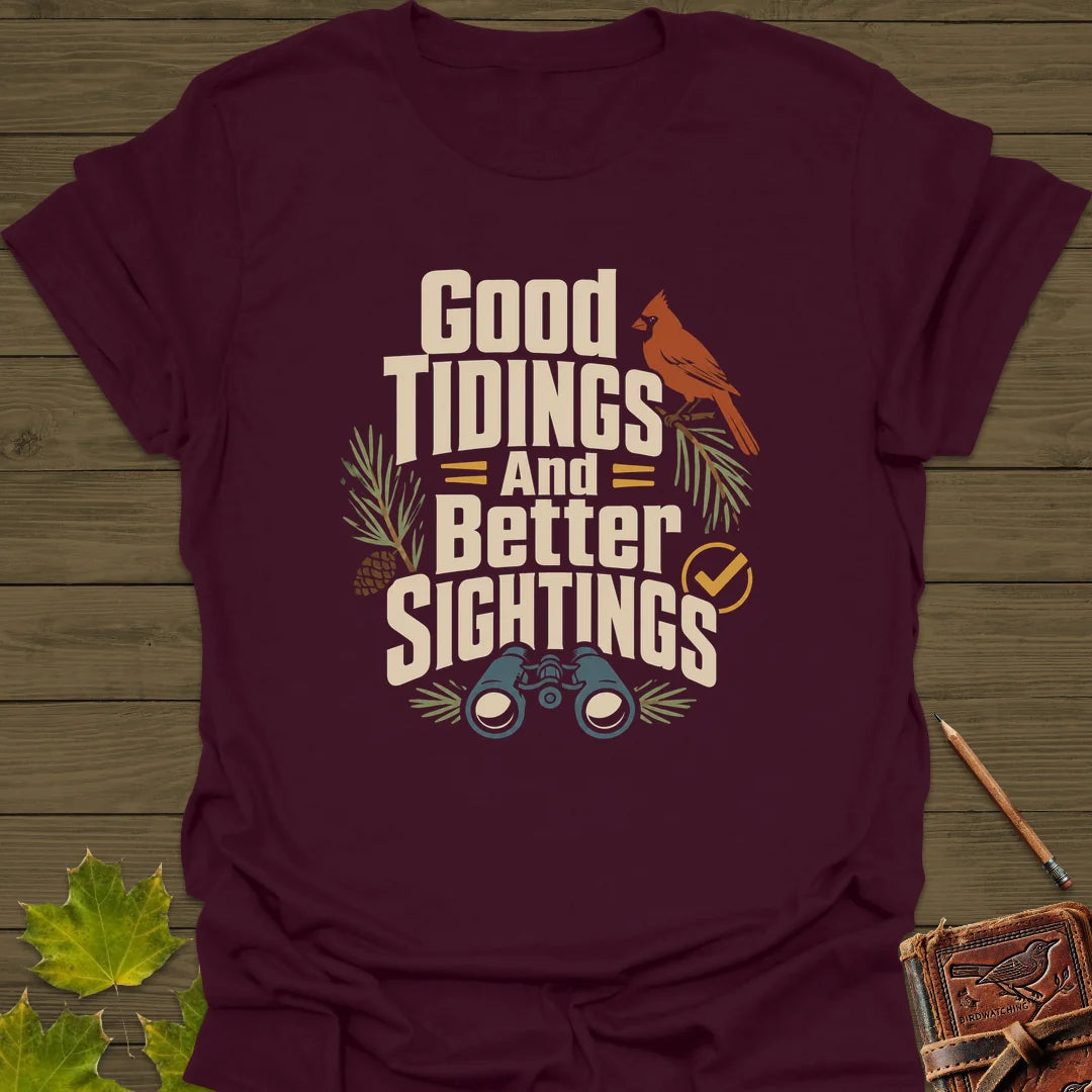 Good Tidings Sightings T-Shirt in Maroon
