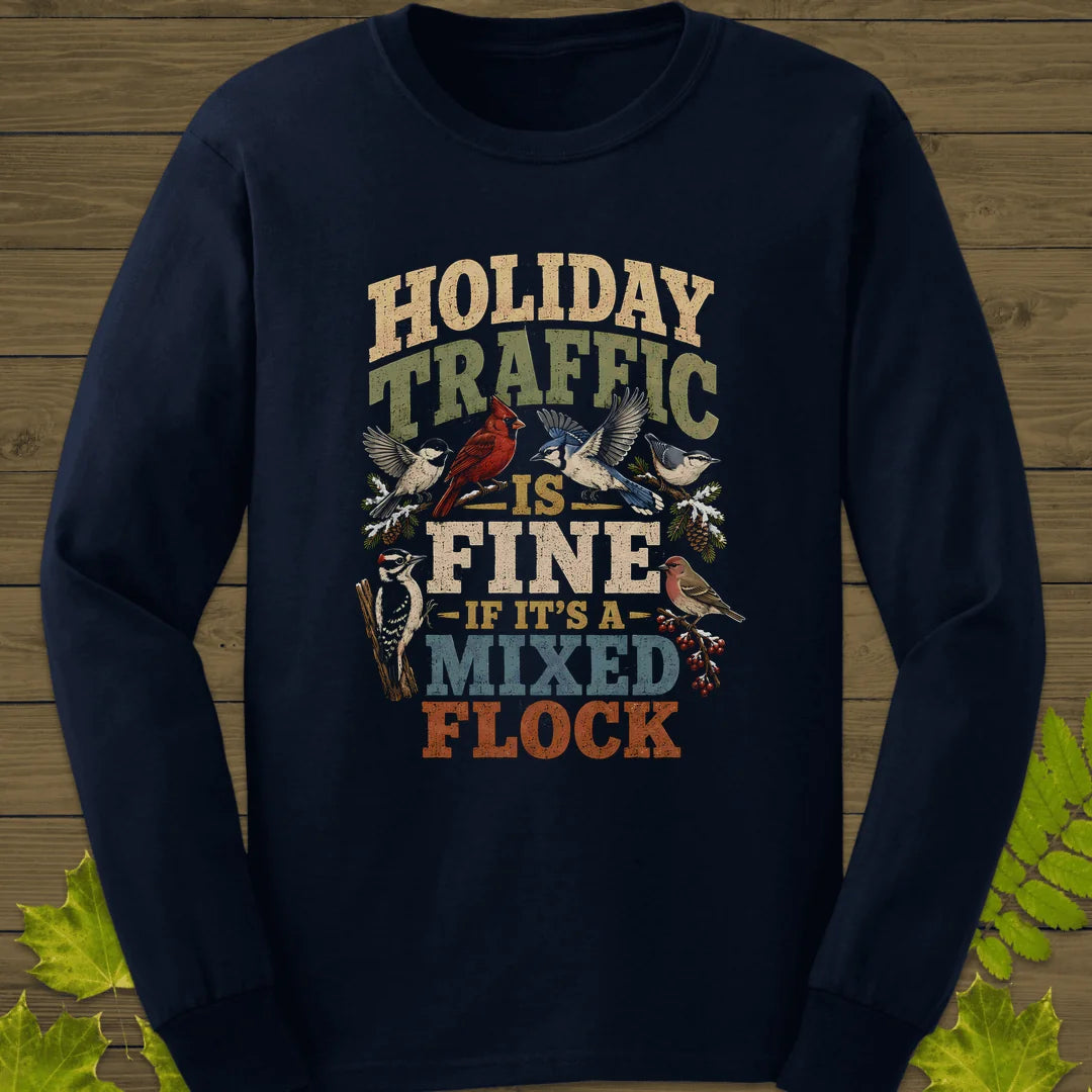 Mixed Flock Traffic Long Sleeve in Navy