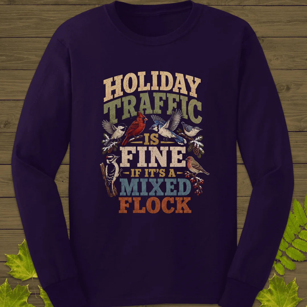Mixed Flock Traffic Long Sleeve in Purple