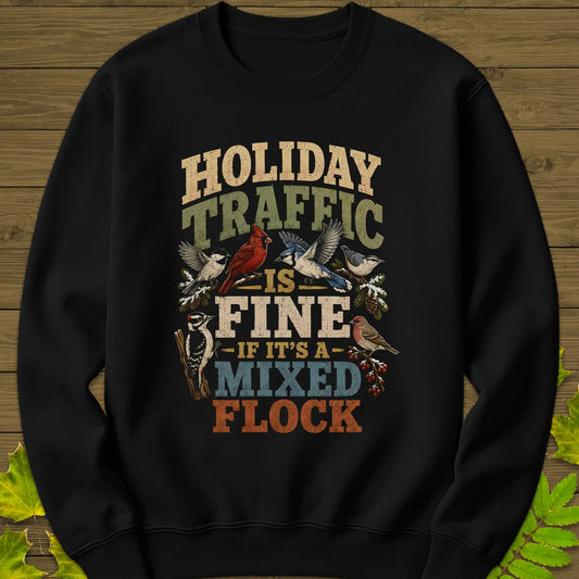 Mixed Flock Traffic Sweatshirt in Black