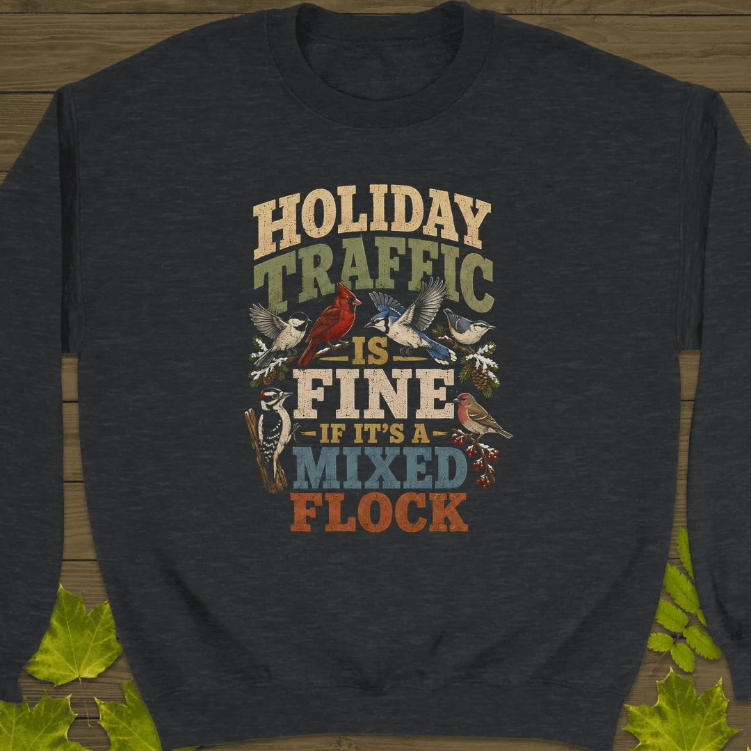Mixed Flock Traffic Sweatshirt in Dark Heather