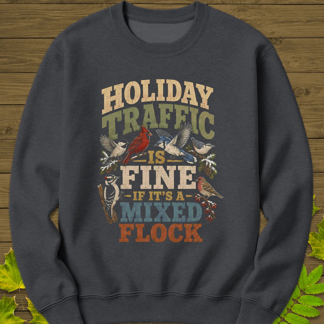 Mixed Flock Traffic Sweatshirt in Dark Heather