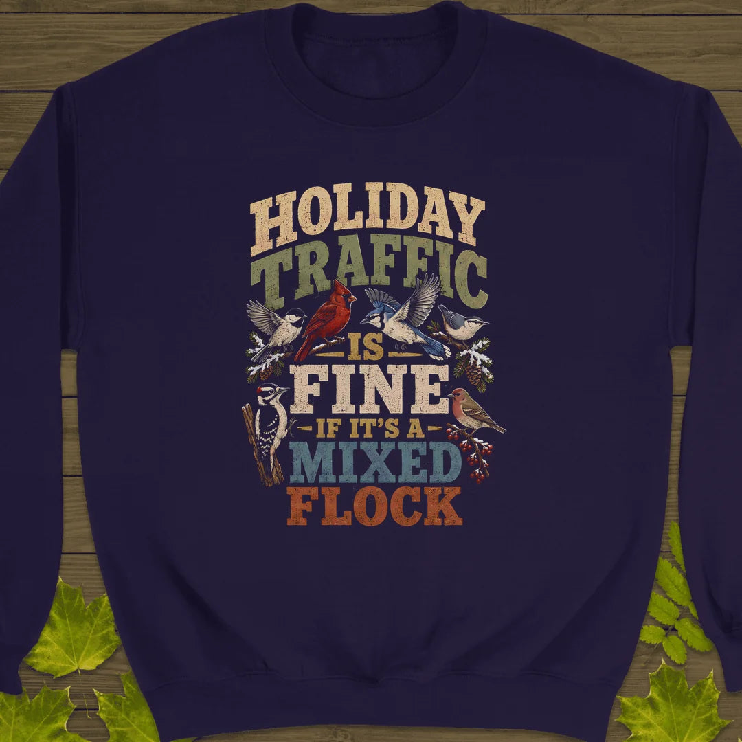 Mixed Flock Traffic Sweatshirt in Purple