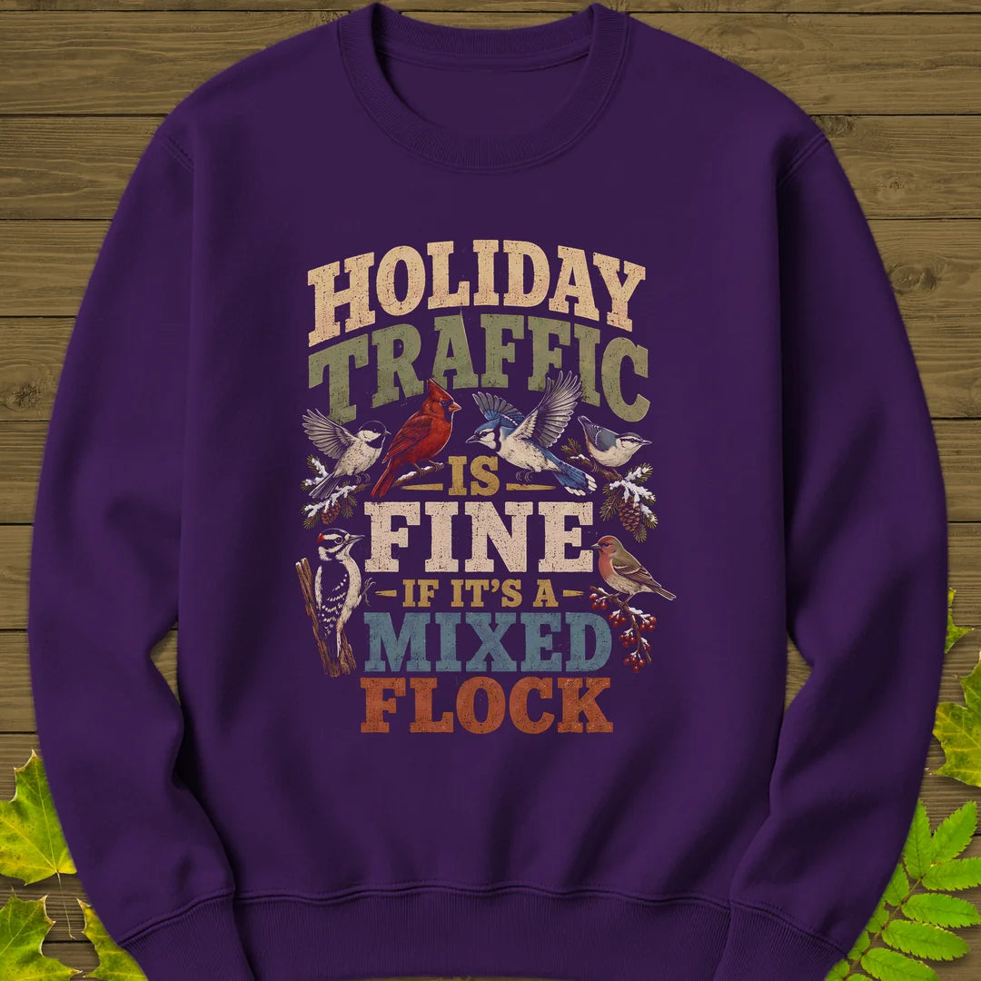 Mixed Flock Traffic Sweatshirt in Purple