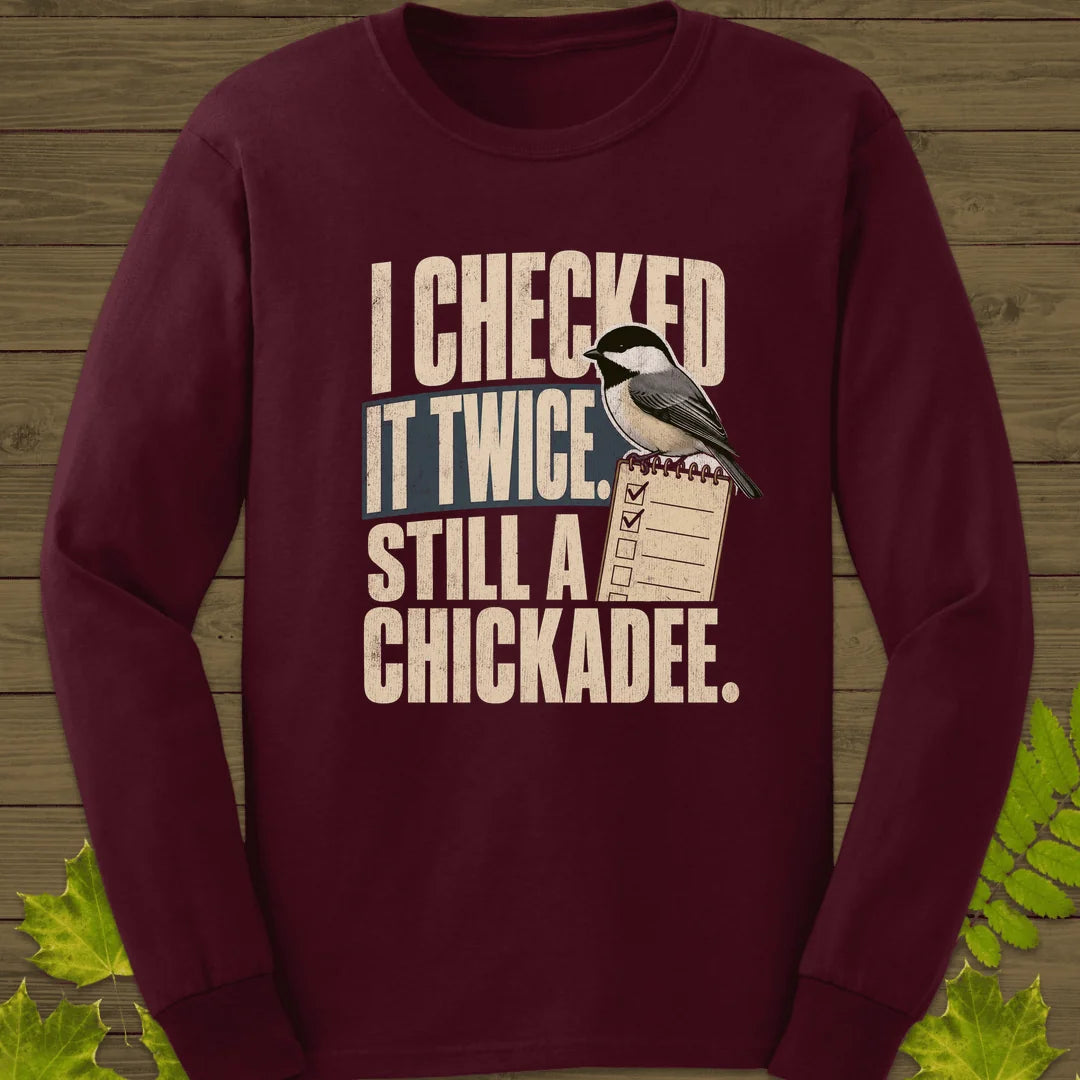I Checked It Twice Long Sleeve in Maroon