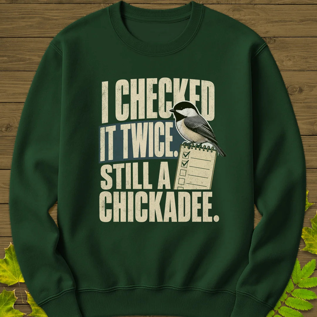 Checked It Twice Sweatshirt in Forest Green