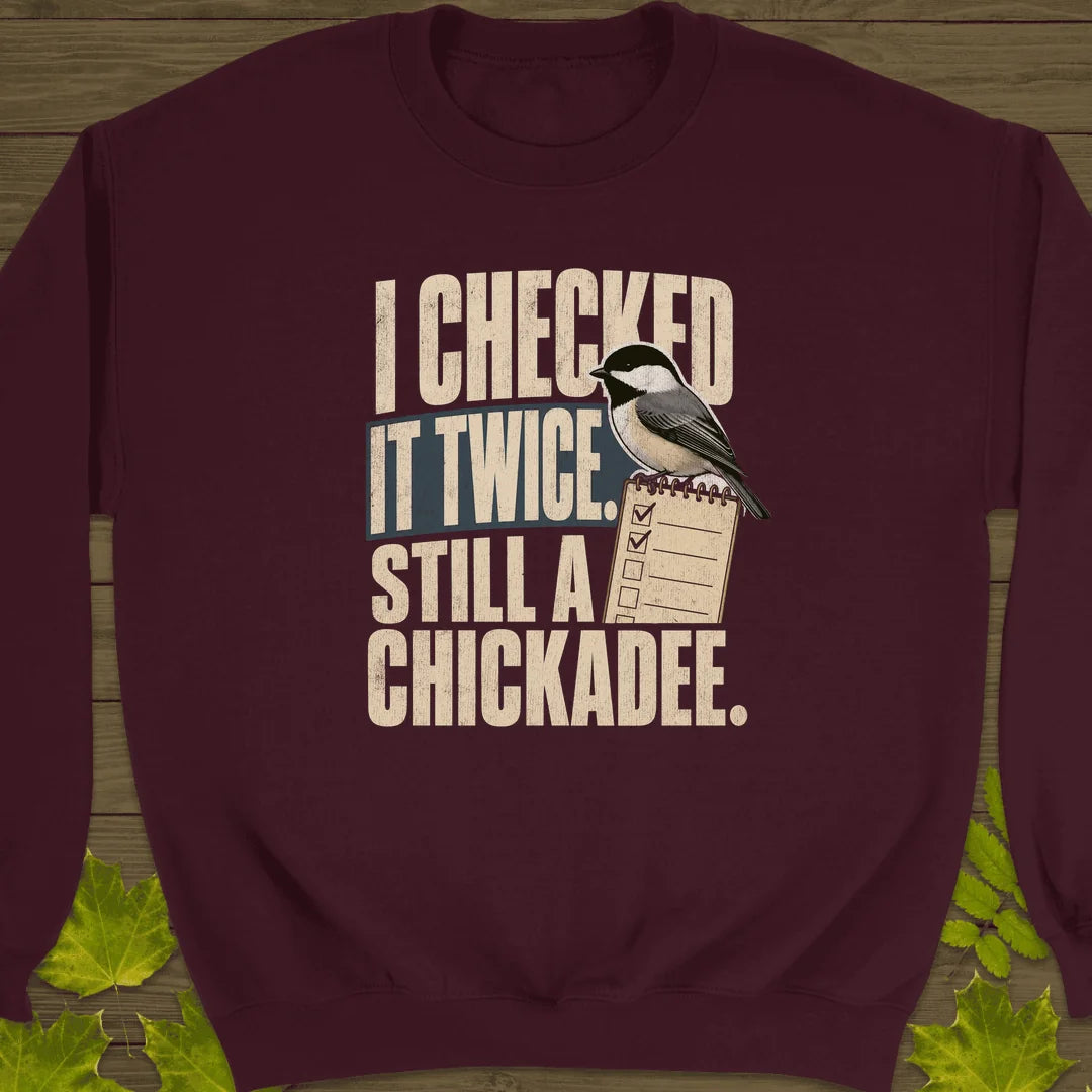 I Checked It Twice Sweatshirt in Maroon