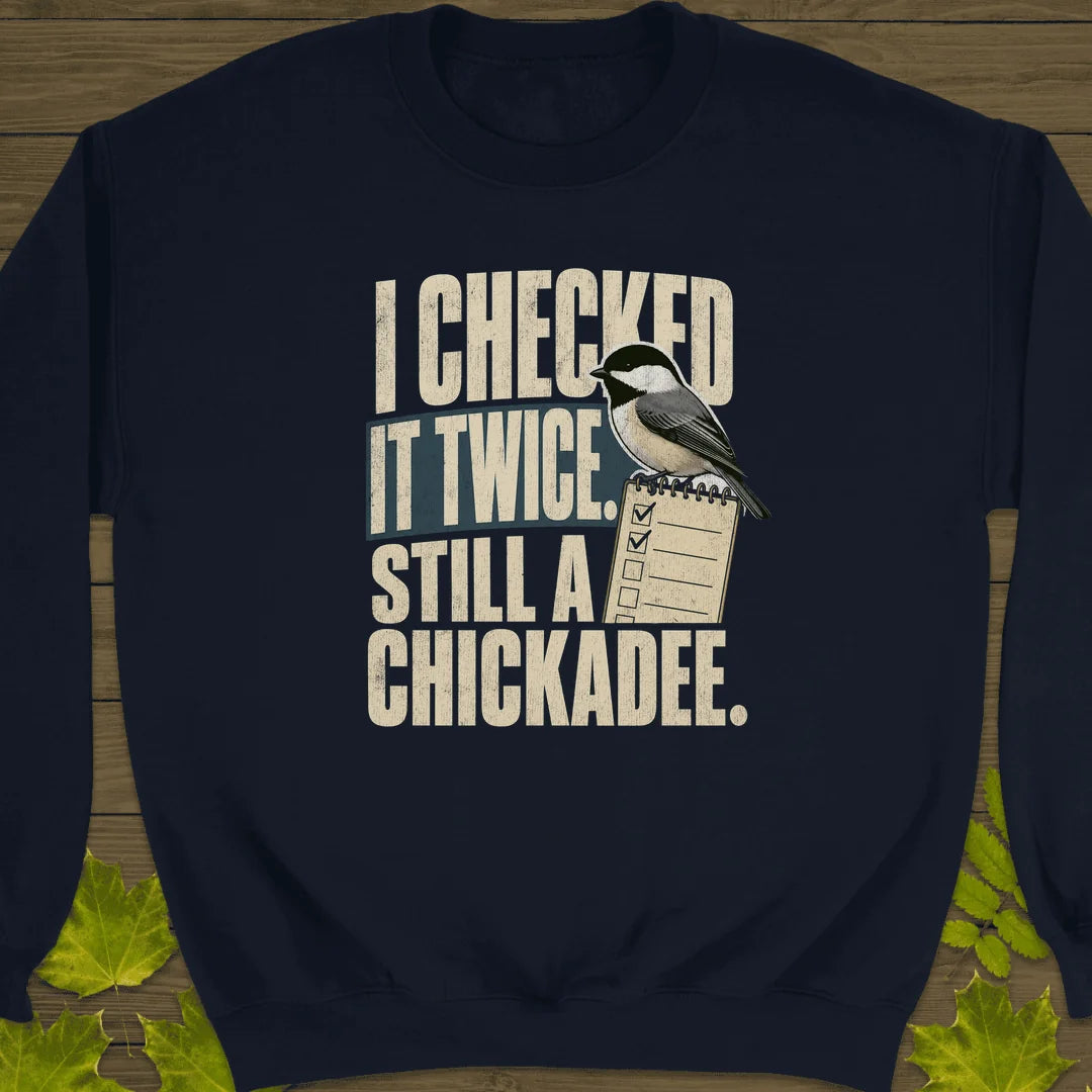 I Checked It Twice Sweatshirt in Navy