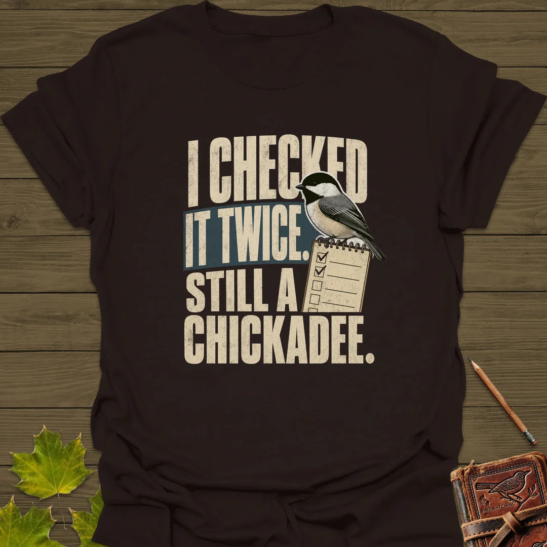 I Checked It Twice T-Shirt in Dark Chocolate