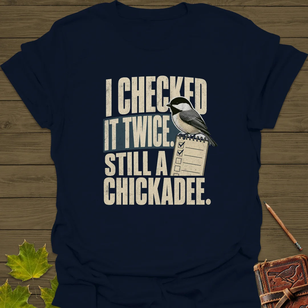 I Checked It Twice T-Shirt in Navy