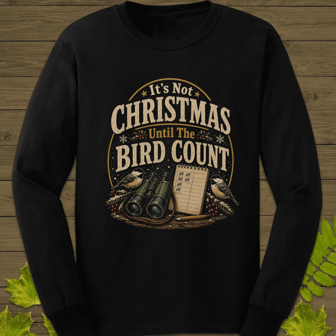 Bird Count Christmas Long Sleeve in Black