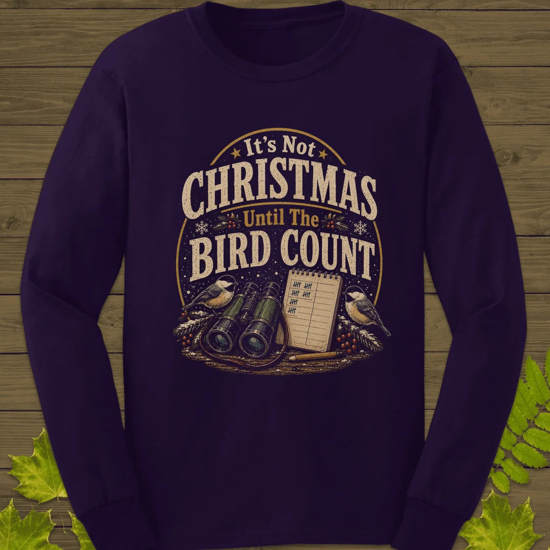 Bird Count Christmas Long Sleeve in Purple