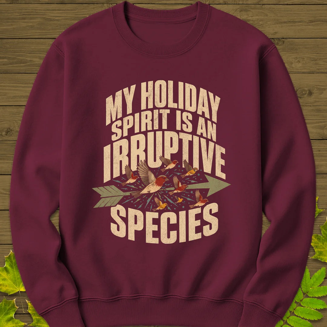 Irruptive Species Sweatshirt in Maroon