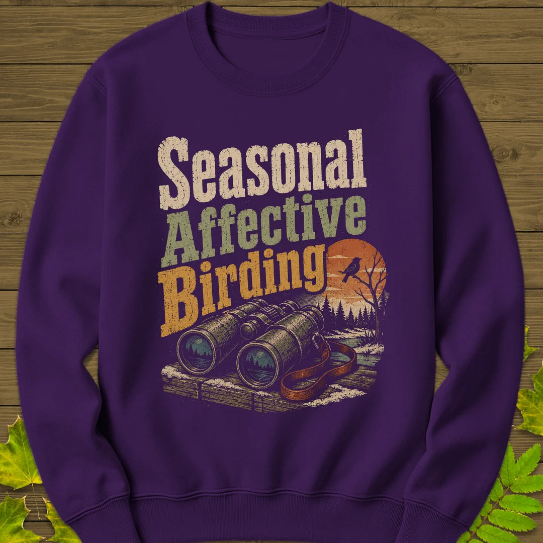 Seasonal Affective Birding Sweatshirt in Purple