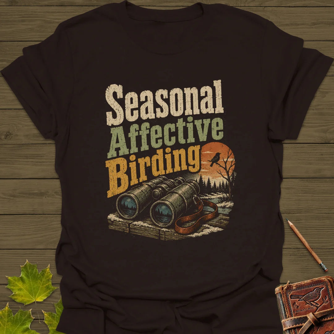 Seasonal Affective Birding T-Shirt in Dark Chocolate