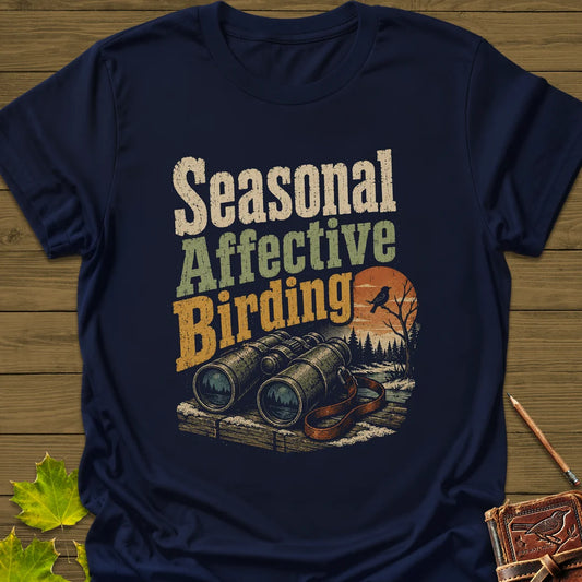 Seasonal Affective Birding T-Shirt in Navy