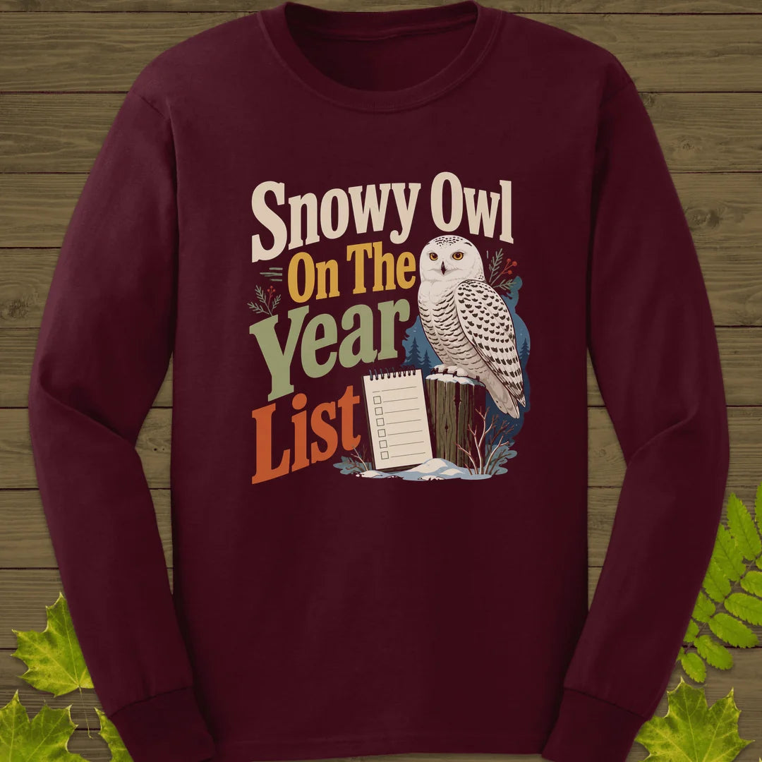 Snowy On The List Long Sleeve in Maroon