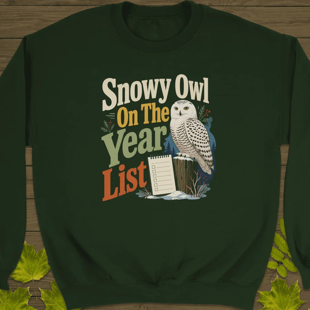 Snowy On The List Sweatshirt in Forest Green