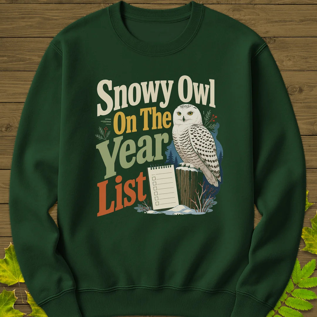 Snowy On The List Sweatshirt in Forest Green