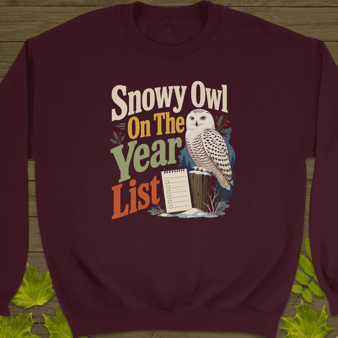 Snowy On The List Sweatshirt in Maroon