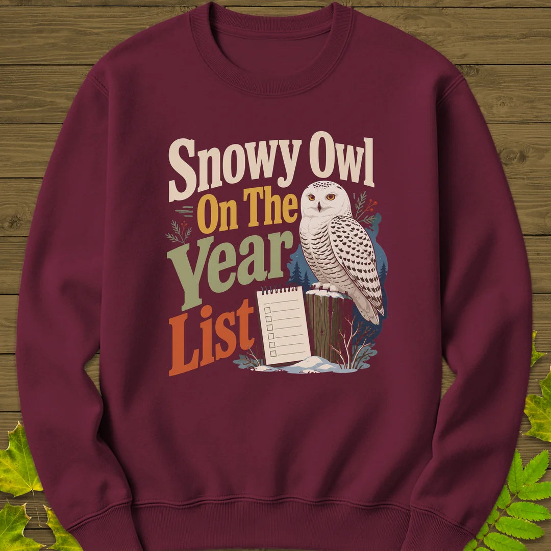 Snowy On The List Sweatshirt in Maroon