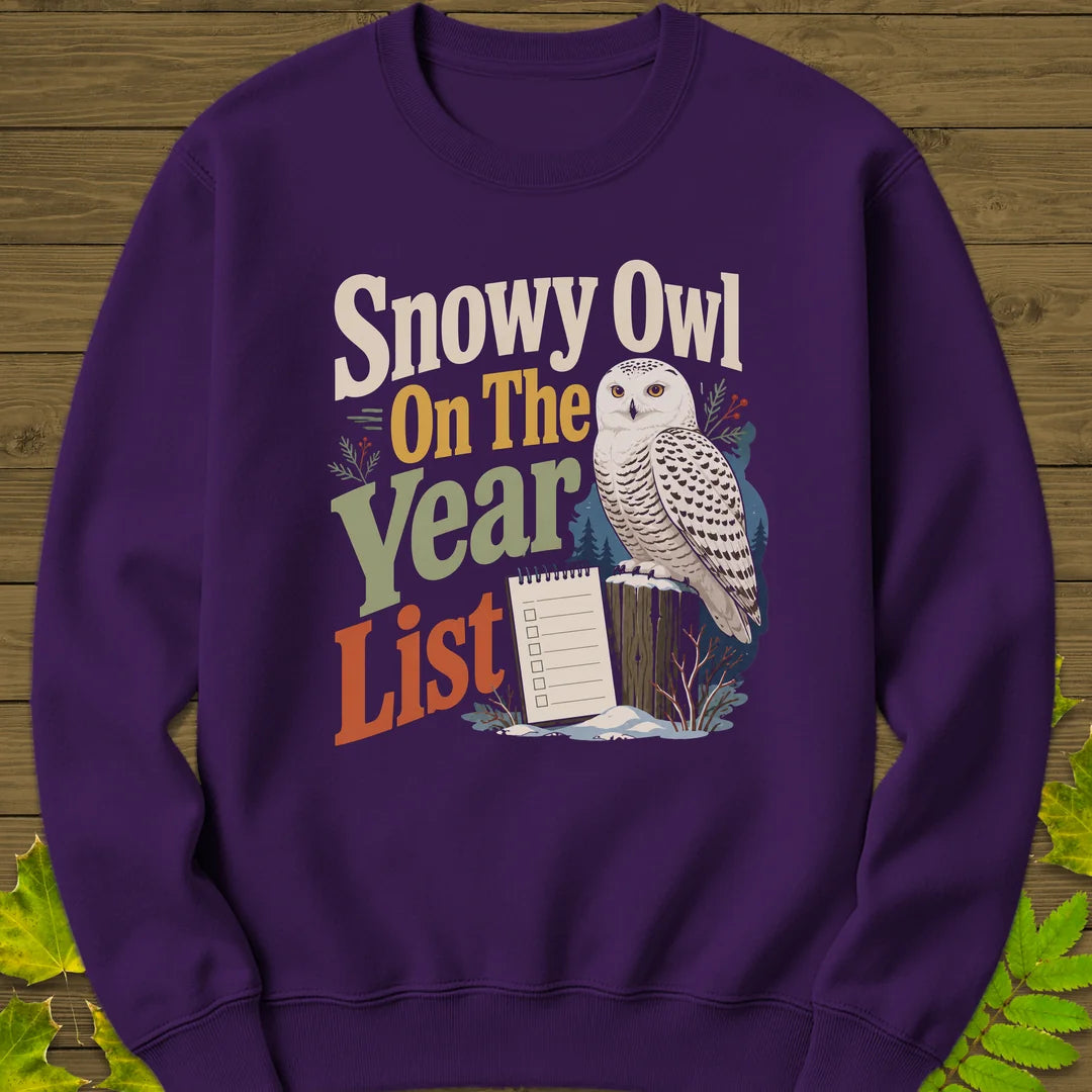 Snowy On The List Sweatshirt in Purple
